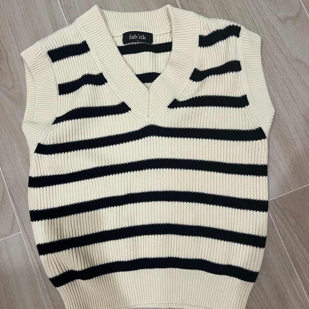 Fab'rik Striped Knit Vest